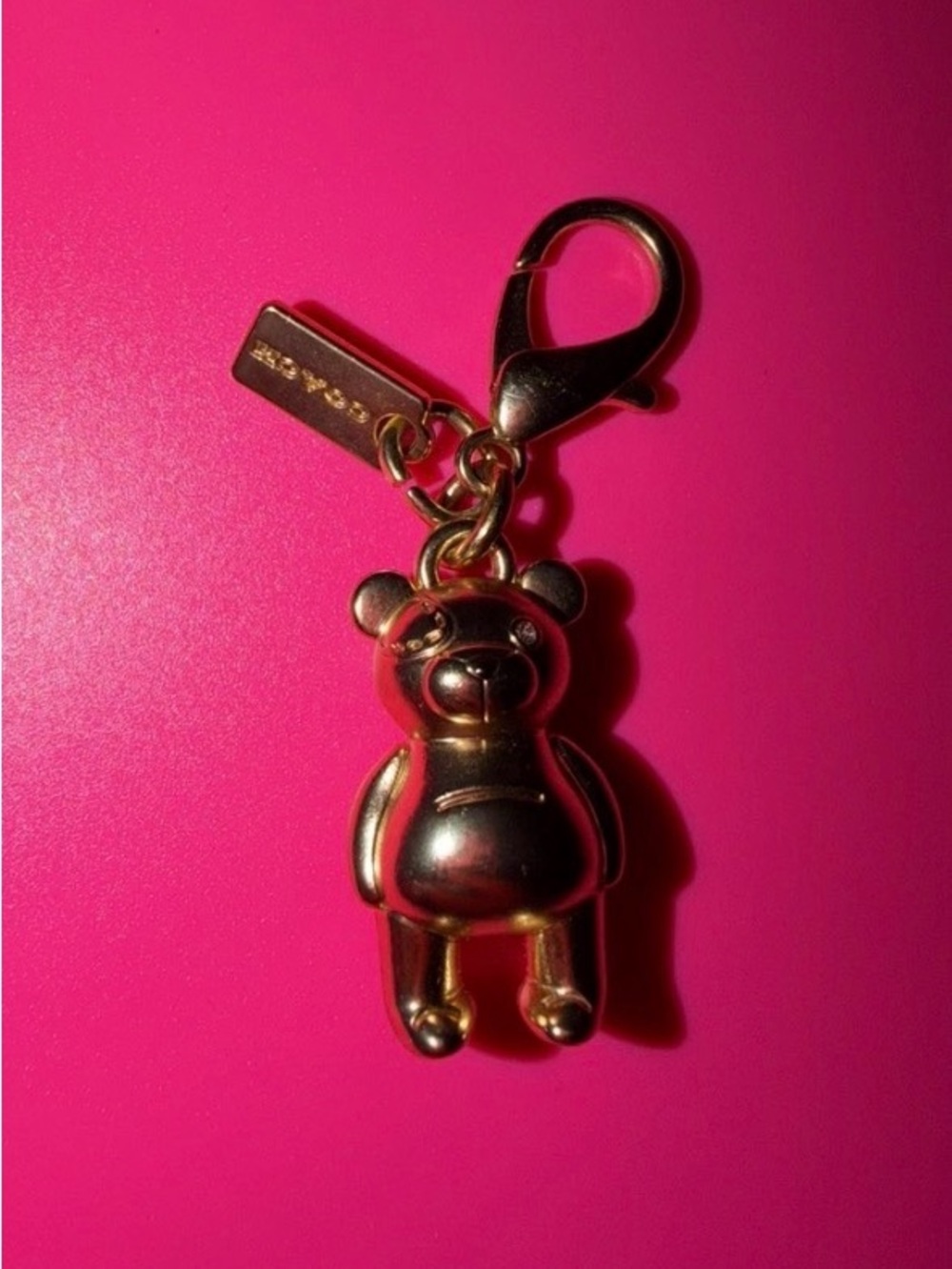 Coach NWOT Authentic Mini Bear Charm Hang Tag Zipper Charm